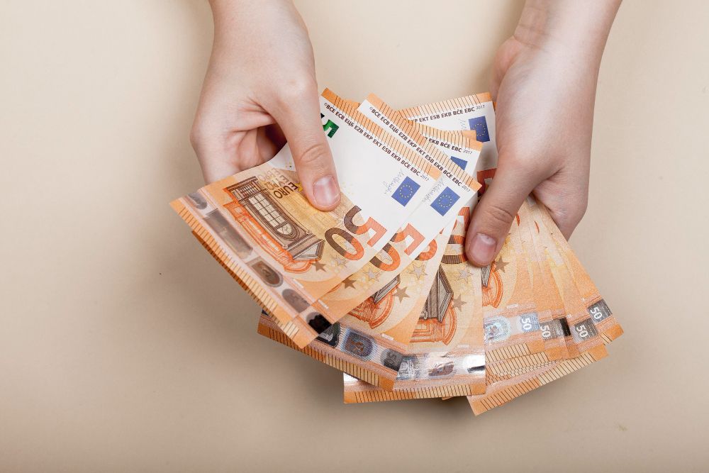 Germany Euro in Hand.